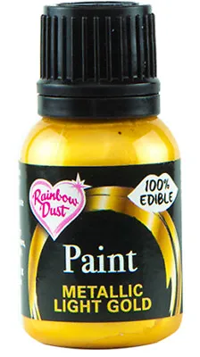 Rainbow Dust Metallic Edible Food Paint Many Colours 25ml- Cake Craft Decorating • £6.97