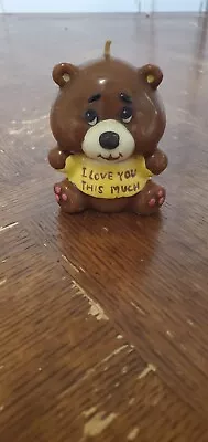 Vintage Russ Bear Candle  I Love You This Much.  • $12