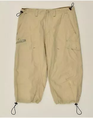 COLUMBIA Mens Capri Cargo Trousers W32 L19 Beige Cotton AO33 • $17.27