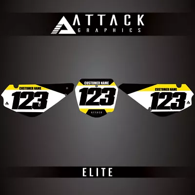 Attack Graphics Elite Number Plate Backgrounds For Suzuki RM85 2018 • $39.85