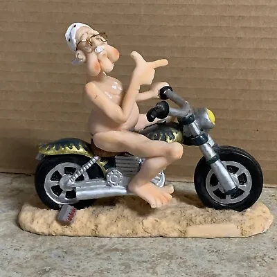 Giftco Senior On Wheels Elderly Man On Motorcycle Figurine Doo Rag Vintage 90s • $29.99