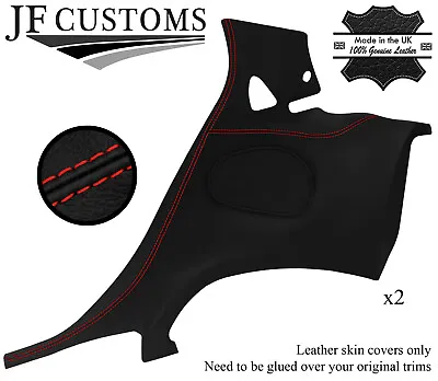 Red Stitch Leather 2x Rear Door Card Covers For Mazda Rx7 Fd3s 91-02 Design 2 • $518.47