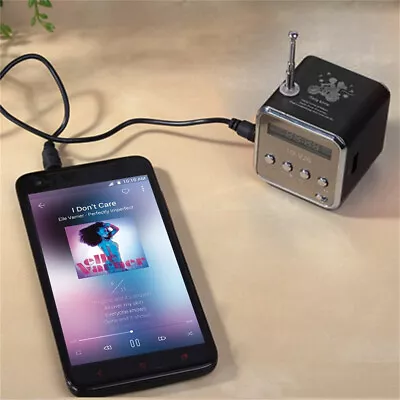 Portable Mini Speaker Music Player FM Radio MicroSD TF USB MP3 -multicolor • $12.34
