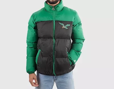 Philadelphia Eagles Starter Jacket Black Label Kelly Green NFL Reggie White Sz L • $299.99