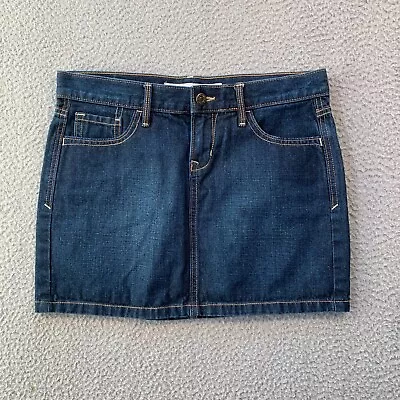 Y2K Old Navy Micro Mini Skirt Womens Size 2 Dark Wash Blue Denim • $4.99