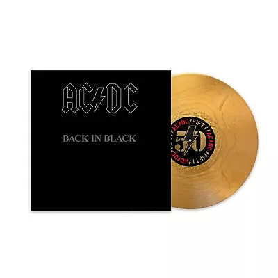 AC/DC Back In Black 50th Anniversary Gold Lp Vinyl New & Sealed • £29.95