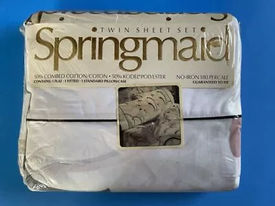 Vintage Springmaid Andre Richard Twin Sheet SET Anastasia Pillowcase Flat Fitted • $19.99