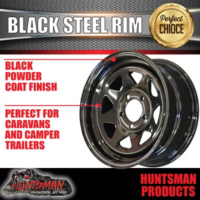 14x6 HT Holden Black Sunraysia Caravan Trailer Steel Wheel Rim. 14  Boat Camper  • $48