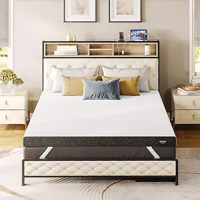 3 4 Inch Gel Memory Foam Infused Mattress Topper With Washable Fabric Cover • $65.99