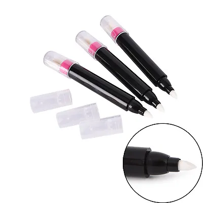 Refillable Nail Polish Edge Corrector Remover Pen 3 Spare Tips Art Manicure C MD • $3.58
