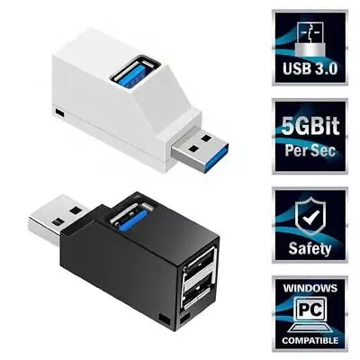 USB 3.0 Hub 3 Ports Mini Splitter High Speed Data Transfer For PC-Laptop  • $3.44
