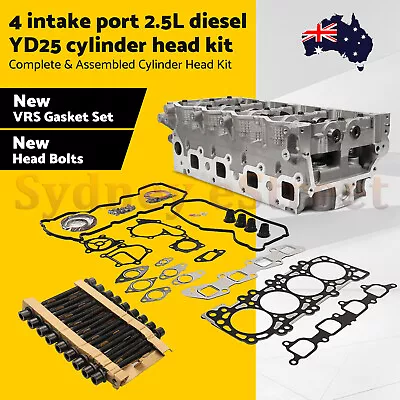 BRAND NEW YD25DDTI DOHC 16v  ASSEMBLED CYLINDER HEAD + GASKET KIT + BOLTS PACK • $1075