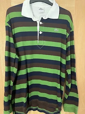 Lacoste Striped Polo Shirt Medium • £13.12
