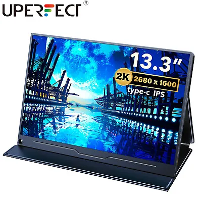 $229.99 • Buy UPERFECT 13.3 Inch 2K Portable Monitor 16:10 IPS Screen PC Gaming USB-C Monitor