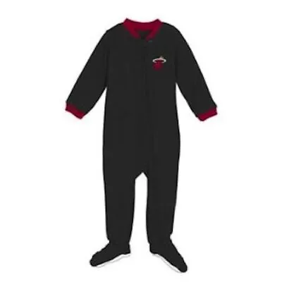 Miami Heat Sleeper Coverall Boys Embroidered Logo Toddler • $18