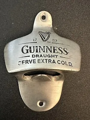 Guinness Draught Beer Serve Extra Cold Bar Wall Mounted Glass Bottle Cap Opener • $11