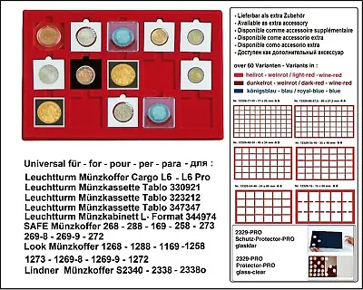 Coin Trays Red 15x 50mm Look 12329-15-50 For Lindner Carree Octo Coin Capsules • £6.07