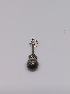 Vintage Sterling Silver Baby Rattle Pendant Unpolished • $4.65