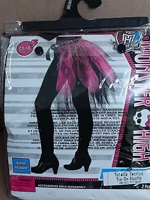 Monster High Girls Skirt/Tie On Rustle/ Glitter/Pin New Open Package One Size • $12.99