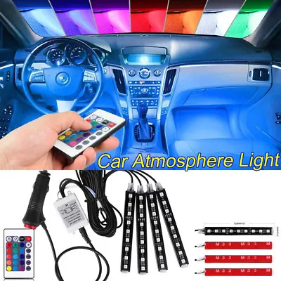 Motorcycle RGB LED Strip Light Under Glow Neon Kit Control Strip • $18.99