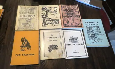 7 Vintage Hunting/Trapping/Prospecting Books Published By A.R. Harding • $30