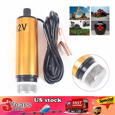 Fit 12V Electric Submersible Water Oil Diesel Fuel Transfer Submersible Pump • $15.04