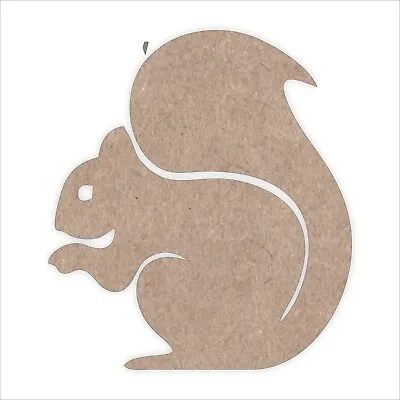 Squirrel MDF Craft Shapes Wooden Blank Wildlife Forest Decoration Embellishment • £2.53