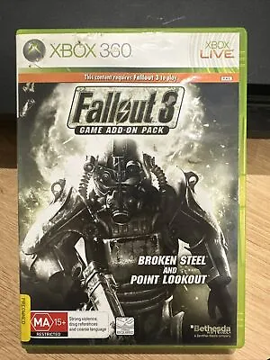 Fallout 3 : Game Add-On Pack - Broken Steel & Point Lookout - XBox 360 Game PAL • $7.99