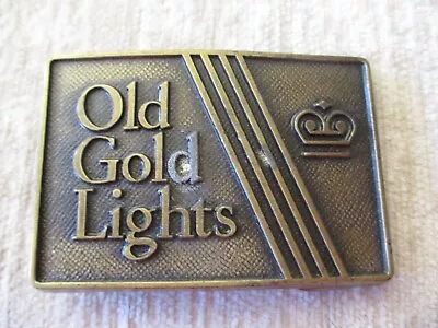 Vintage Old Gold Lights Cigarettes Belt Buckle Metal LDL Tobacco Advertising • $6