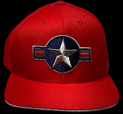 Nasm National Air And Space Museum Snapback Hat Cap Red American Needle Star • $15