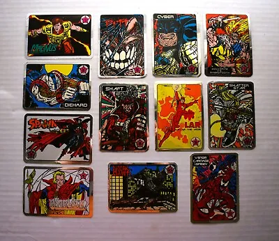1992 Comic SUPERHERO PINK STAR Marvel Vending Machine Sticker Set 12 ULTRA RARE • $395