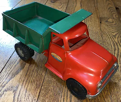 Vintage 50’s Pressed Steel Tonka Toys Red And Green Dump Truck 1 Hubcap Missing • $269.95