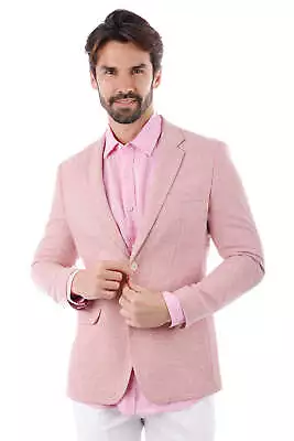 Barabas Men's Classic Tweed Pattern Notch Lapel Blazer 4BL30 • $215.60