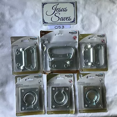 Lot - 6 National Items N203-752  3  X 3 1/2  Trap Door Flush Rings Ect.   053 • $25