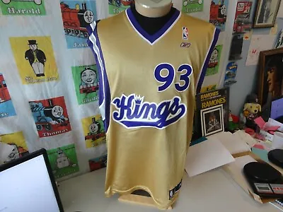 Vintage Sacramento Kings Ron Artest Jersey NBA #93 Gold 2005 Alternate Size L • $80.75