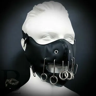 $18.95 • Buy Leather Mouth Mask Masquerade Masks Cyberpunk Respiratory Cosplay Mask M37005