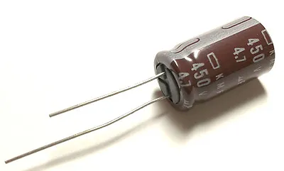 4.7uF 450V Radial Electrolytic Capacitor KMF450VB4R7M (20) LOT • $12.79