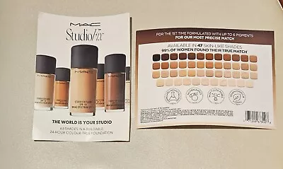 Foundation Sample Card Lot-  1 M.A.C  & 1  L'OREAL   TOTAL 2  Packs  • $9