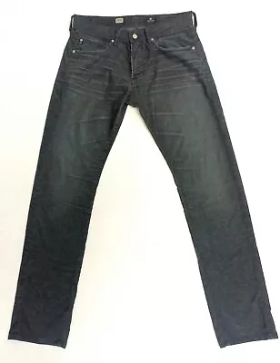 AG Adriano Goldschmied The Geffen Slouchy Slim Black Mens Corduroy Cords 30 X 32 • $19.99