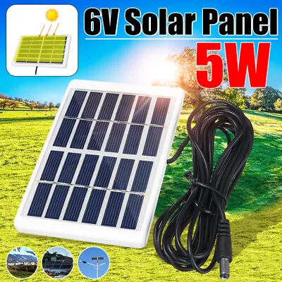 $16.59 • Buy AU 5W 6V Solar Panel Powered Battery Charger RV Boat Outdoor + 3M Cable Plug