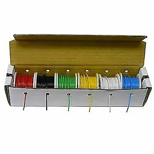 26 Gauge Solid Hook-Up Wire Kit - Includes Six Different Color 25 Foot Spools • $24.99