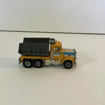 VINTAGE 1981 MATCHBOX PETERBILT DUMP TRUCK Yellow Super Fast Lensey Construction • $4.99