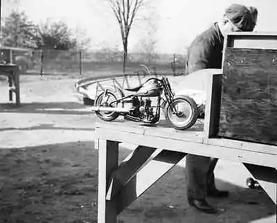 Tether Slot Car Motorcycle On Table 1940's Ohio 8 X 10  Racing Photo 128 • $7.43