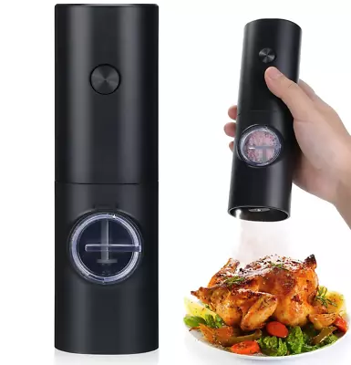 Electric Salt And Pepper Grinder With Adjustable Coarseness Refillable Mill • £8.99