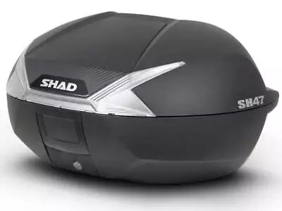 SHAD SH47 Motorcycle Top Box Black 47L Waterproof 2 Helmet Case Luggage D0B47106 • $184.12