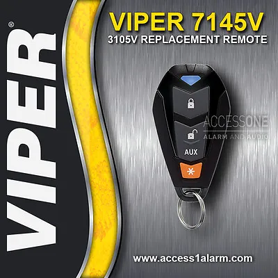 Viper 3105V Alarm Replacement Remote Control 7145V EZSDEI7141 1-Way - NEW • $50.99