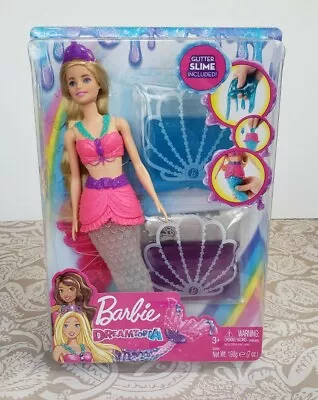 BARBIE Dreamtopia Slime Mermaid Doll NEW Mattel 2019 Glitter Slime Tail Blonde • $19.99