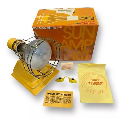 Vintage 1980’s Sylvania Sun Lamp Kit Complete In Box Tested Working • $89.10