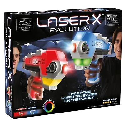Laser X Evolution B2 Set Laser Tag Double 2 X Blaster Infrared Playset Gaming UK • £52.51