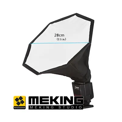 28cm Mini Octagon Umbrella Softbox Universal For Lighting Speedlight Flash • $12.99